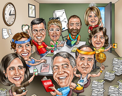 corporate gift caricature